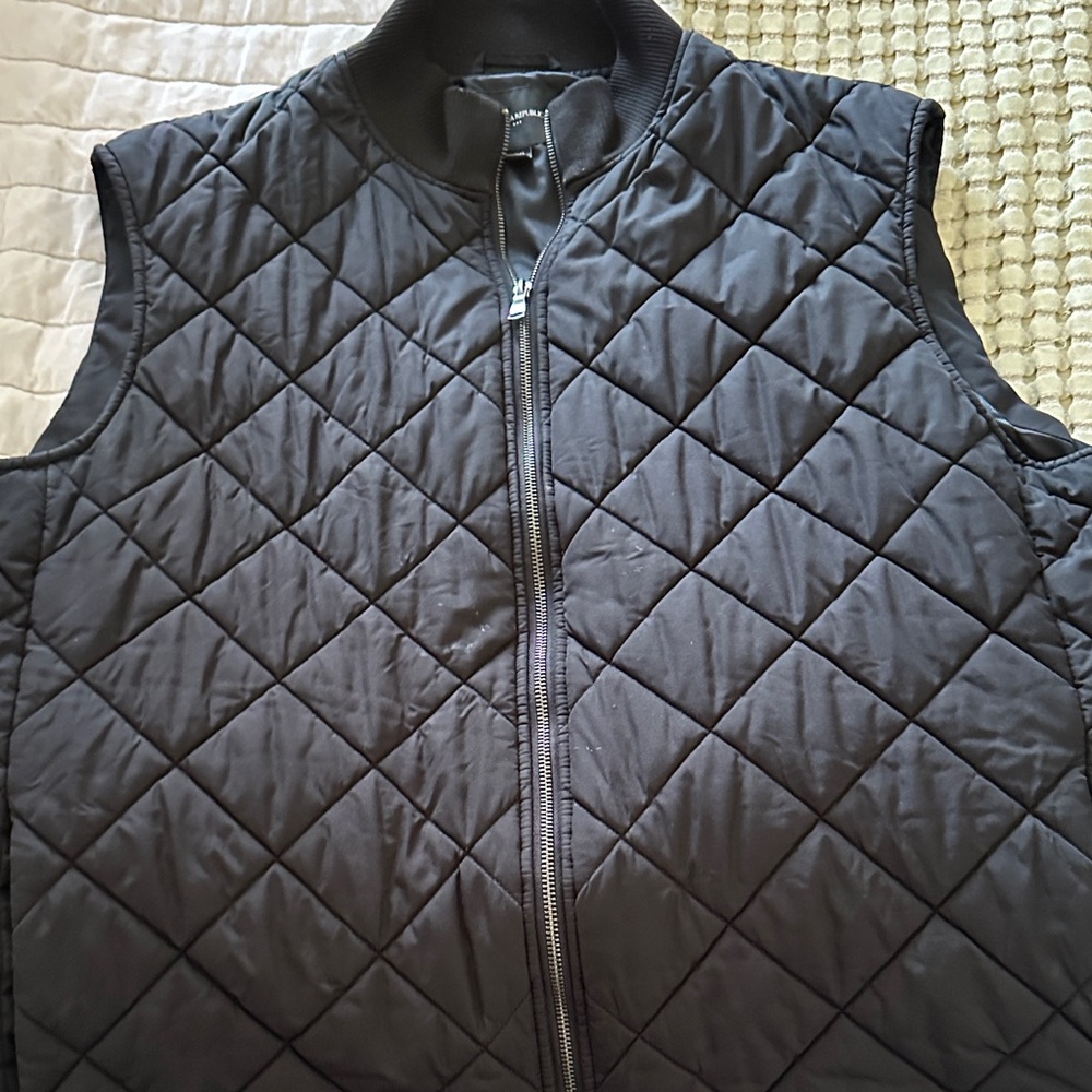 Banana Republic Men's Black Quilted Vest